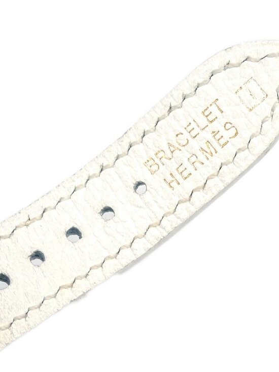 Hermes H Watch HH1.201 Quartz Epsom Watch □I White 176610